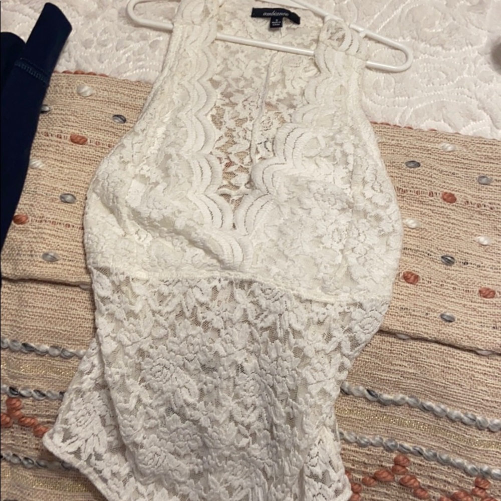 White lace bodysuit never worn